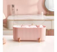 TEMU 1pc Organizador de Joyería y Cosméticos para Escritorio, Estuche Compacto con Toallitas Desmaquillantes, Palitos Dentales, Hilo Dental, Lápiz Labial e Polvo