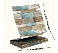 TEMU 1pc Papel Tapiz 3D Retro Ladrillo , Autoadhesivo Impermeable, Material de Cloruro de Polivinilo, Ideal para Sala, Dormitorio, Baño, Decoración de de TV, 5mX70cm