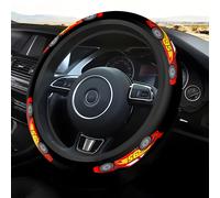 TEMU 1pc para Volante de Coche Temática Disney "Cars: Lightning " - Sin Costuras, Ajuste Universal, Antideslizante y Lavable, Absorbe el , Accesorio Interior Duradero - Regalo Ideal