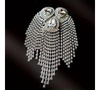 TEMU 1pc Parche de con Borla de Aleación con Pedrería para Traje de Escenario/Boda, Accesorios DIY para Parche de , Accesorios para Zapatos y Vestimenta