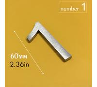 TEMU 1pc Pegatina Autoadhesiva para Números de Casa de 60mm/2.36in, de Número de Puerta de Acero Inoxidable de 3mm de Grosor para Buzones, Cajas de Seguridad, Hogar, Habitación, de Dirección Metálica