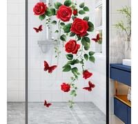 TEMU 1pc Pegatina Autoadhesiva y para Ventanas, Adecuada para Puertas de Vidrio, Espejos, Cabinas de Ducha - Película de PVC Semi-Mate, Flores Irregulares // Calcomanías de Goma (Adhesión Permanente)