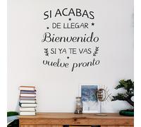TEMU 1pc Pegatina de Pared Vinílica "Si Acabas de Llegar, " con Frases Familiares Cálidas, Decoración Removible para Dormitorio, , Oficina en Casa, de Sofá, de Pared, Decorativo