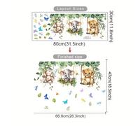 TEMU 1pc Pegatinas de Pared con Temática Animales para Dormitorio, Sala o Aula - Papel Tapiz Decorativo Autoadhesivo y Fácil Despegable