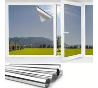 TEMU 1pc Película para Ventana de Privacidad Unidireccional Plateada Multi Tamaño, Protección contra el y Decoración para Hogar u Oficina - Protección Diurna