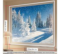 TEMU 1pc Película Térmica Gruesa para Ventanas - A Prueba de Viento y Lluvia, , Fácil Instalación, Diseño Sin para Uso en Hogar y Oficina