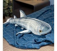 TEMU 1pc Peluche de animal oceánico kawaii, 23.62in Tiburón de peluche mono, Almohada de de poliéster , Regalo único para niños y niñas, Ideal para Halloween y Navidad