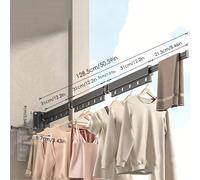 TEMU 1pc Perchero plegable invisible, en la pared, retráctil, ideal para , secador de ropa y edredones, interior y exterior, barra retractil para tender