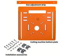 TEMU 1pc Placa Base Universal para Máquina de Corte 28 x 20cm Tabla Inferior Circular Serradora 5mm Grosor - con Lásser y Guía Ajustable Posicionamiento Herramienta Carpintero