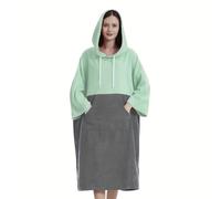 TEMU 1pc Poncho De Cambio Con Bloqueo De Color, Toalla De Cambio Con Capucha, Bata De Baño Con Diseño Con Capucha Y Gran Bolsillo, Suministros De Baño