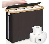 TEMU 1pc Porta Papel Higiénico - Cesta de Almacenamiento para Baño . Organizador Premium, Dispensador y Estante Accesorio - Contenedor para Rollo de Papel Higiénico