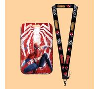 TEMU 1pc Portaidentificación y Tarjetero Marvel Compatible con Credenciales de /Trabajo, Tarjetas de Crédito, Pasaporte - de Lanyard Temática de con Desmontable, para , Oficina, Viajes (Marca Marvel)