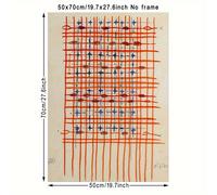 TEMU 1pc Póster de de geométrico y azul , impresión de textil , decoración de impermeable sin , dormitorio, oficina, restaurante, bar, , estilo , , , orientación , de y oficina, uso y exterior, y , de