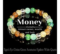 TEMU 1pc/ Pulsera de piedra natural / Citrino/ verde/ Epidoto Pulsera de cuentas a para hombres y mujeres de la Regalo de joyería de cristal