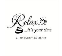 TEMU 1pc Relájate Es Tu Spa Pegatinas de Pared Decoración del Hogar Adhesivos de Pared Decoración de Habitación Removible