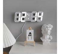 TEMU 1pc Reloj Digital USB, , Reloj Electrónico LED, Reloj y Moderno para Sala o Dormitorio, Silencioso de Escritorio
