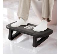 TEMU 1pc Reposapiés Ajustable con Rodillos de Masaje - Taburete Ergonómico Inclinado, Diseño Semicircular Antideslizante, Ideal para Hogar y Oficina, Portátil Azul , Plástico Moderno y Duradero