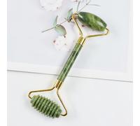 TEMU 1pc Rodillo Facial de Mármol Verde Xiuyan Natural - Cabeza, Herramienta Masajeadora Multiusos para Rostro y Corporal. Instrumento Manual Reutilizable con Gua, Ideál Para el Y Diaria