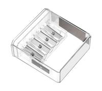 TEMU 1pc Sacapuntas Manual Multifuncional de 4 Agujeros con , Material Plástico, No Requiere Batería, para Lápices de y Dibujo, Suministros de Papelería para y Oficina