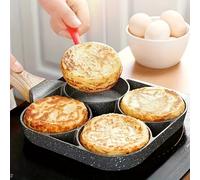 TEMU 1pc Sartén Versátil de 4 Agujeros Antiadherente para Tortillas, Huevos, Dumplings y Filetes - Aleación de Aluminio Duradera, para y Más, Compatible con Cocinas de Inducción