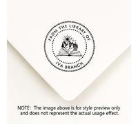 TEMU 1pc Sello de Libro Personalizado - , Resina ABS, Disponible en Negro, , Azul, Verde, - Ideal para Uso Diario en