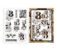 TEMU 1pc Sello Transparente para Tarjetas, Decoración de Diarios y Scrapbooking DIY con Retro Texto Códigos Numéricos