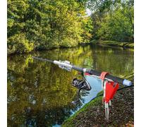 TEMU 1pc Soporte de caña de pescar plegable ajustable - Soporte de poste de acero inoxidable con soporte de tierra