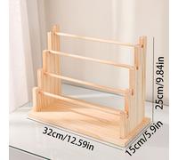 TEMU 1pc Soporte de exhibición de joyas de madera de varios niveles para collares, pulseras, pendientes y tobilleras - Organizador de joyas de madera resistente y expositor - Ideal para mostrador y
