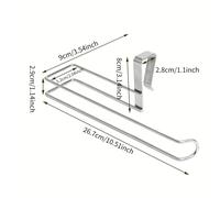 TEMU 1pc Soporte de papel de acero inoxidable para rodillos, soporte de papel de cocina , soporte de paño sin aceite, soporte de toallas, para cocina y baño