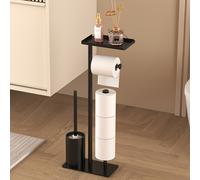 TEMU 1pc Soporte de Papel Higiénico con Estante de Almacenamiento - Resistente para Baño, Adecuado para Toallas de Papel, Ahorra , Ideal para Decoración de Baño o Sala, Pintado, Regalo