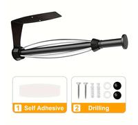 TEMU 1pc Soporte Moderno de Papel de Seda de Metal con Amortiguador, Montaje en Pared de Única para Cocina y Baño, Opciones de Instalación Autoadhesiva o Perforada