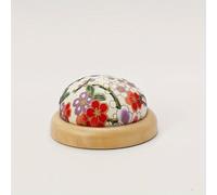 TEMU 1pc Soporte para Aguja de Costura con Diseño Floral DIY - Cojín para Alfileres de Tela con Base de Madera, Organizador de Agujas Colorido para Proyectos de Costura a , Accesorios de Costura