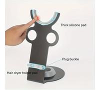 TEMU 1pc Soporte para secador de pelo, soporte para secador de pelo, soporte magnético para baño con organizador de cables de enchufe, soporte de almacenamiento para secador de pelo