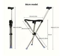 TEMU 1PC taburete de ratán de acero inoxidable para exteriores, taburete de ratán para caminar, taburete de ratán plegable para sentarse, ideal para , , excursiones, compras y regalo para y