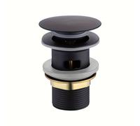 TEMU 1pc Tapón de Fregadero Pop-Up de Acero Inoxidable Duradero - Válvula de Drenaje Versátil con de Fácil Operación, a Prueba de Fugas para Lavabos de Baño y Cocina, Acabado y Dorado