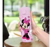 TEMU 1pc Taza de Acero Inoxidable de Minnie Mouse de Disney con Rebotante - 13.5oz/400ml Taza , Diseño Lindo con Rosa y Minnie - Ideal para Café, Viajes, , Oficina, Camping - Regalo para Navidad