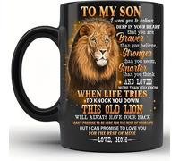 TEMU 1pc, Taza De Café Para Mi Hijo, Tazas De Café De Cerámica De Mamá, Tazas De Agua, Bebidas De Verano E Invierno, Regalos De Cumpleaños, Regalos De Vacaciones, Regalos De Año Nuevo