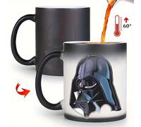 TEMU 1pc Taza Mágica de Cerámica Star Wars - 11oz de Color con Diseño Reactivo a 60°C/140°F, Regalo Coleccionable para , y Fans, Diseño , Vajilla Duradera