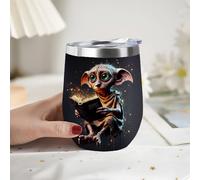 TEMU 1pc Taza WB Dobby el Elfo de la Casa - 12oz Acero Inoxidable Pared con Aislamiento al Vacío, Diseño Auténtico del Libro, y Traje de Dobby - Regalo para Fans (Licencia Oficial)