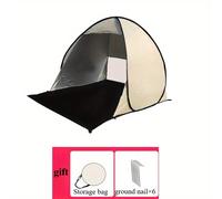 TEMU 1pc Tienda Dorado Rosa Instantánea - y Portátil con Cierre de Cremallera para Playa, Jardín o al - Fácil Montaje y Diseño Plegable Compacto, Refugio Elegante para Camping, Soporte con Cordón