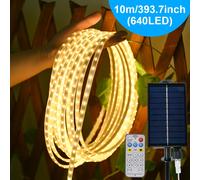 TEMU 1pc Tira de Luces LED Solar Inteligente, Cinta Flexible con 8 de Iluminación Ajustables - Calidad para Decoraciones DIY: Jardines, Patios, Escaleras, , Piscinas y Fiestas Navideñas o Halloween