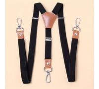 TEMU 1pc Tirantes Elásticos de 3 Hebillas para Hombre de Color Sólido con Ajustable, Día de San Valentín