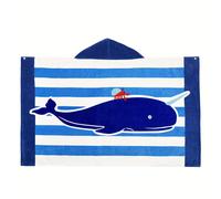 TEMU 1pc Toalla de Playa con Capucha de Algodón Puro Absorbente, Toalla de Playa Estampada con Dibujos Animados, Poncho para Surf Usable y para