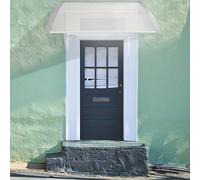TEMU 1pc Toldo de Policarbonato para Ventana y Puerta, 80x120cm, Solar para Entrada Exterior, Cubierta de para Puerta Principal, Protección de Ventana | Toldo Decorativo | de Aluminio