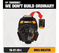TEMU 1pc TOUGHBUILT de taladro de poliéster resistente con , accesorio para cinturón de herramientas eléctricas no eléctricas, negro