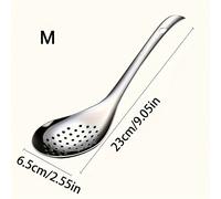 TEMU 1pc Utensilios y Suministros de Cocina de Grado Restaurante Duraderos y Fáciles de Limpiar, Colador de Acero Inoxidable, Cuchara de Pesca para Dumplings y , Colador para Escurrir Aceite y Freír