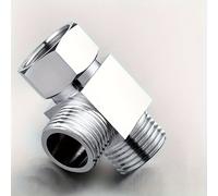 TEMU 1pc Válvula Conectora: 1 Entrada, 2 Salidas, Tipo T, Todo Cobre, Sin Batería, Adecuada para Lavadoras y Grifos de Ducha, Latón Integrado + Acero Inoxidable