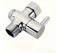 TEMU 1pc Válvula Divertidor de Ducha Versátil - Convertidor de Baño Cromado 3 Vías, Diámetro G1/2", Mango de Palanca para Cambio Fácil, Divertidor de Ducha Monomando