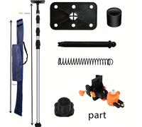 TEMU 1pc Varilla de Nivelación Telescópica de Acero Inoxidable Ajustable - Soporte para Niveles Espirituales, Herramienta Manual para Construcción, Renovación y Carpintería ()