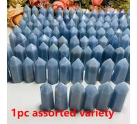 TEMU 1pc Varita de Piedra de Ángelita Natural con Punto de Cristal para Decoración del Hogar, de Joyería y Regalo de Vacaciones